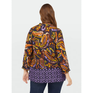 Fiorella Rubino - Blusa con estampado paisley - Violeta