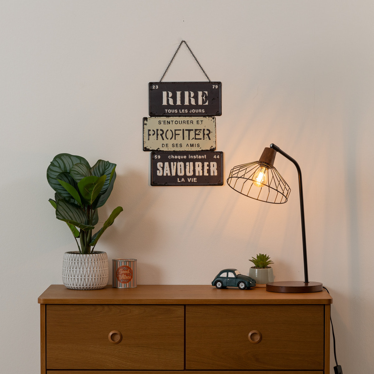 Lampe "Cafe" en métal H47cm noir