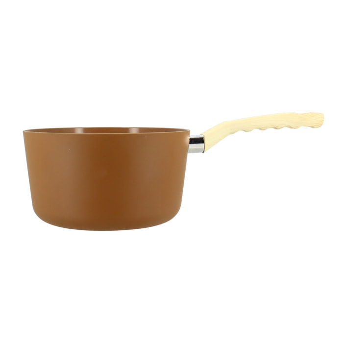Casserole en revêtement céramique 20cm noisette - tous feux COLORAMA