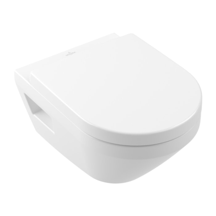 WC suspendu sans bride Architectura Twistflush rond avec abattant