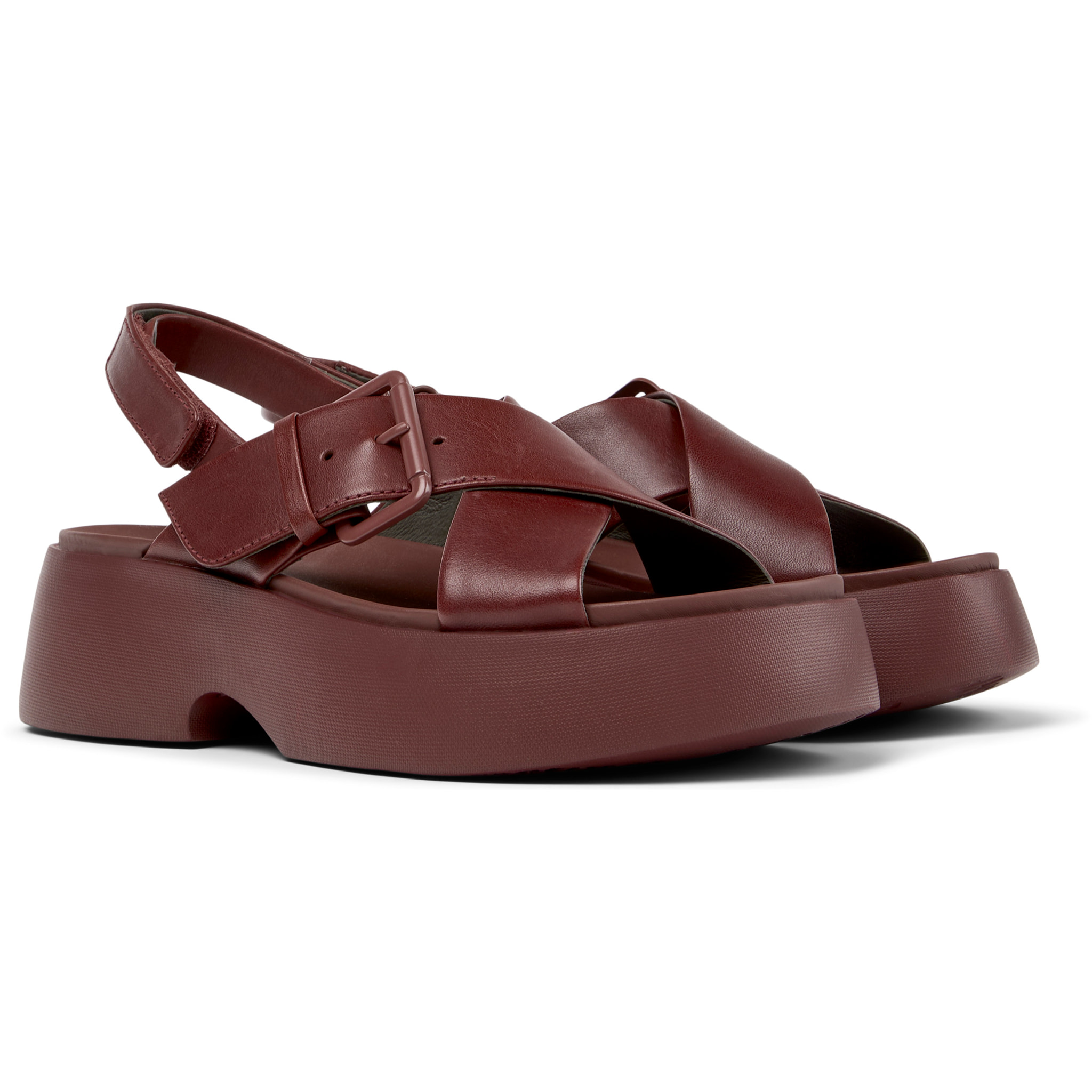 Sandalias - CAMPER Tasha - Burdeos - Cuero liso