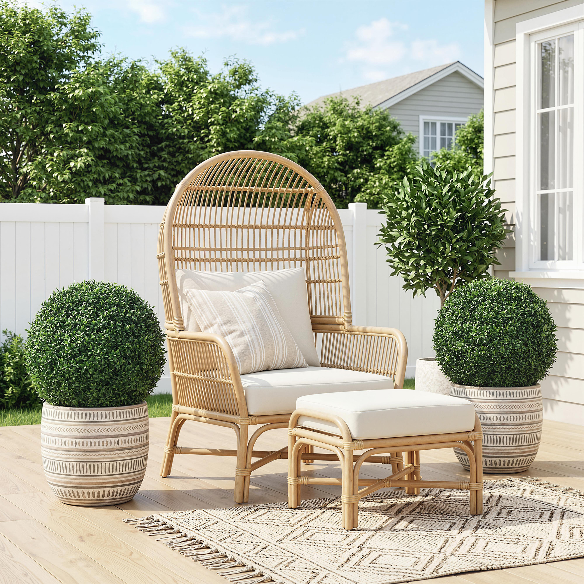 Lot de 2 boules de buis artificielles  dia. 42 cm vert