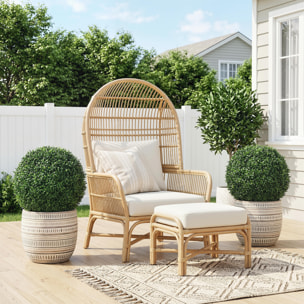 Lot de 2 boules de buis artificielles  dia. 42 cm vert