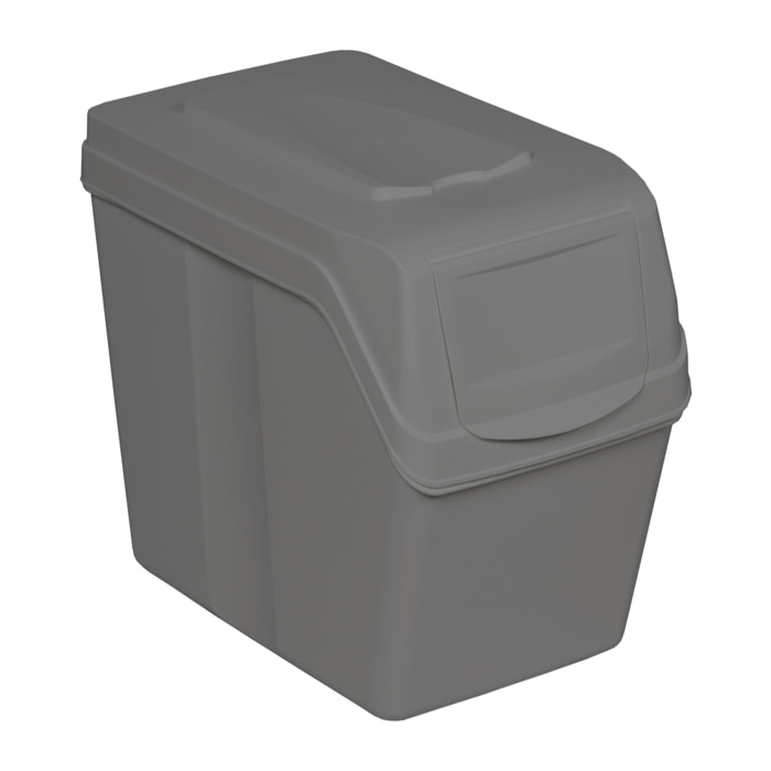 Juego de 5 cubos de reciclaje 100L Prosperplast Sortibox, gris