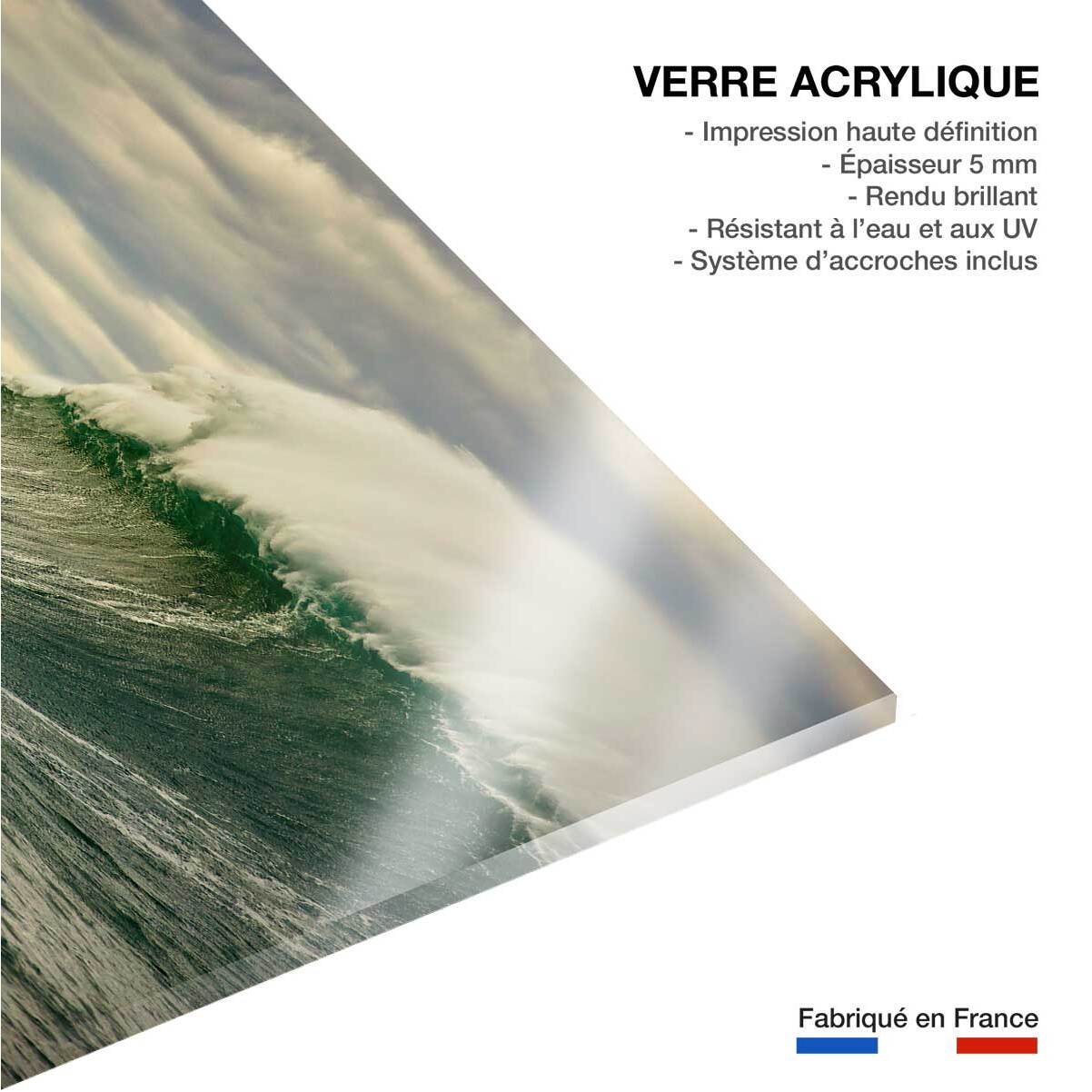 Tableau Tableau photo belharra vague Tableau plexiglas
