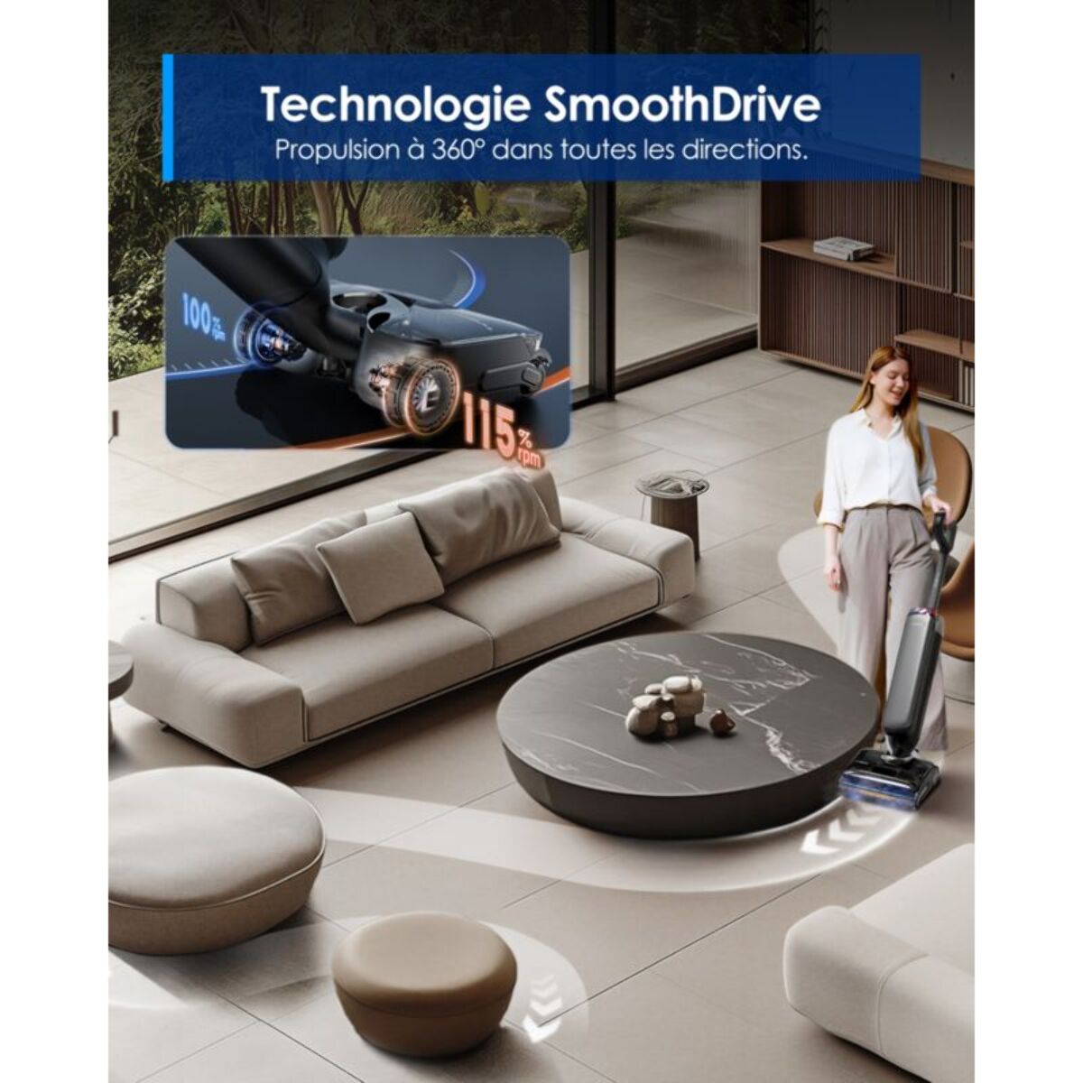 Aspirateur laveur TINECO Floor One S9 Artist Steam Pro avec fonction vapeur