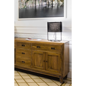 DRUM Lampe de table noire/gris