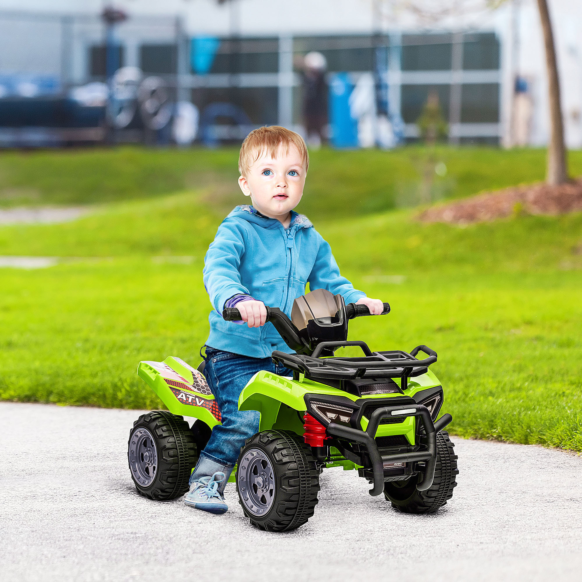 Quad Eléctrico 6V para Niños 18-36 Meses con Faros LED 2 km/h 66x44x42 cm Verde