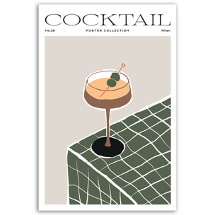 Tableau cocktail Poster Collection Toile imprimée