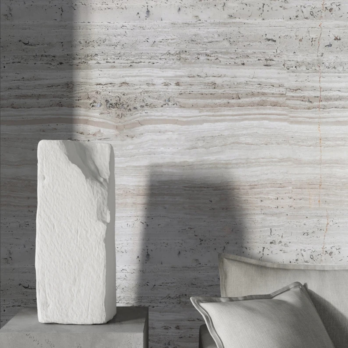 Carta da Parati Effetto Marmo Travertino