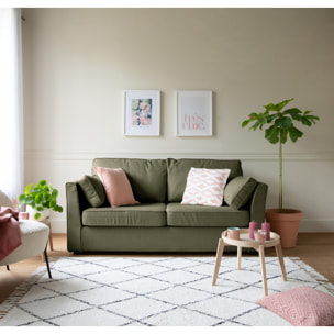 Canapé droit 3 places vert EMILE