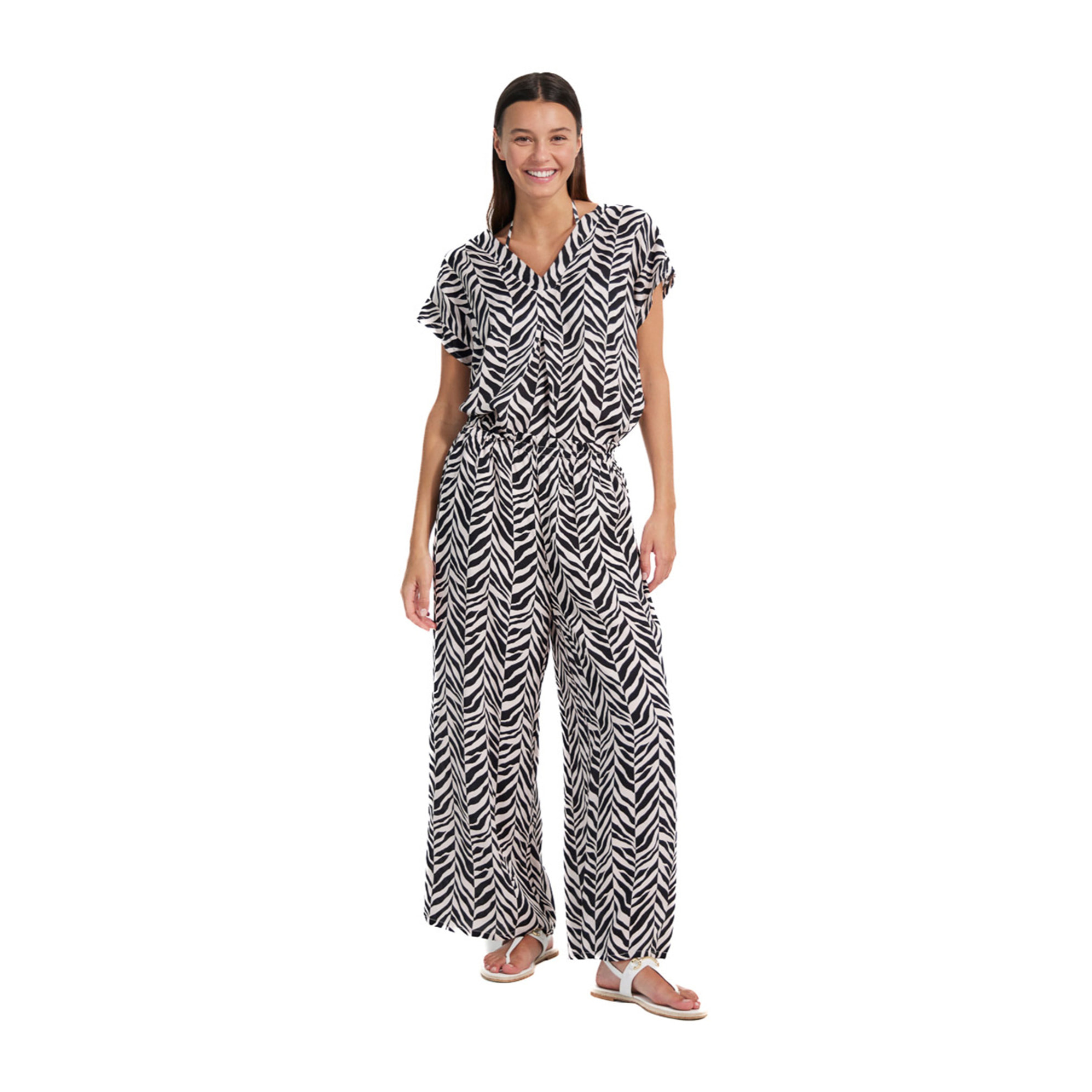 Completo donna top manica corta e pantalone lungo viscosa zeb Noidinotte