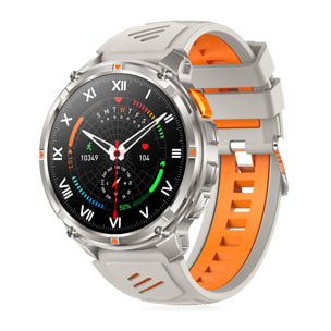 Smartwatch QS35 con IA, más de 100 modos deportivos. Batería larga duración con 1100mAh y linterna.