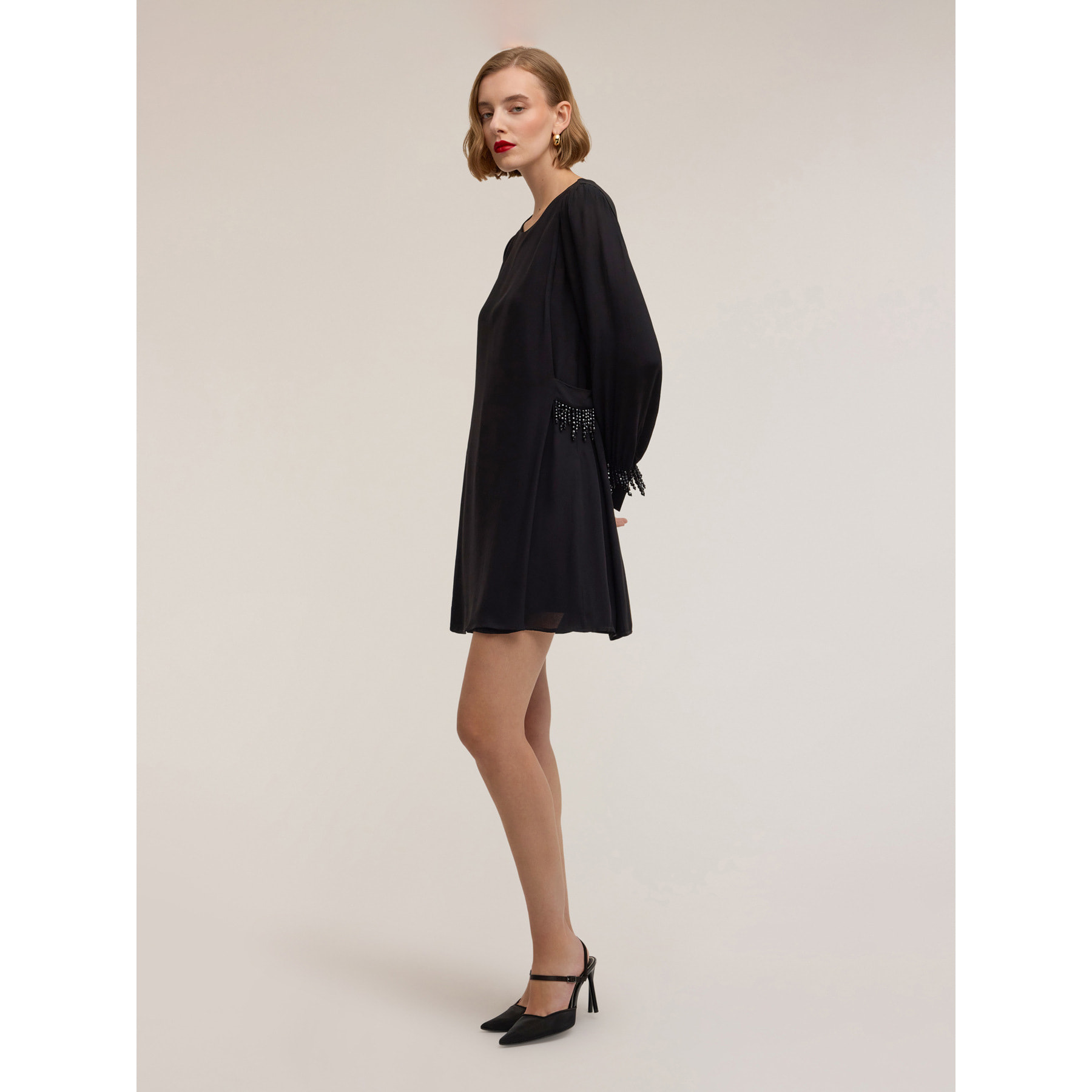 Motivi - Minidress in chiffon Smart Couture - Nero