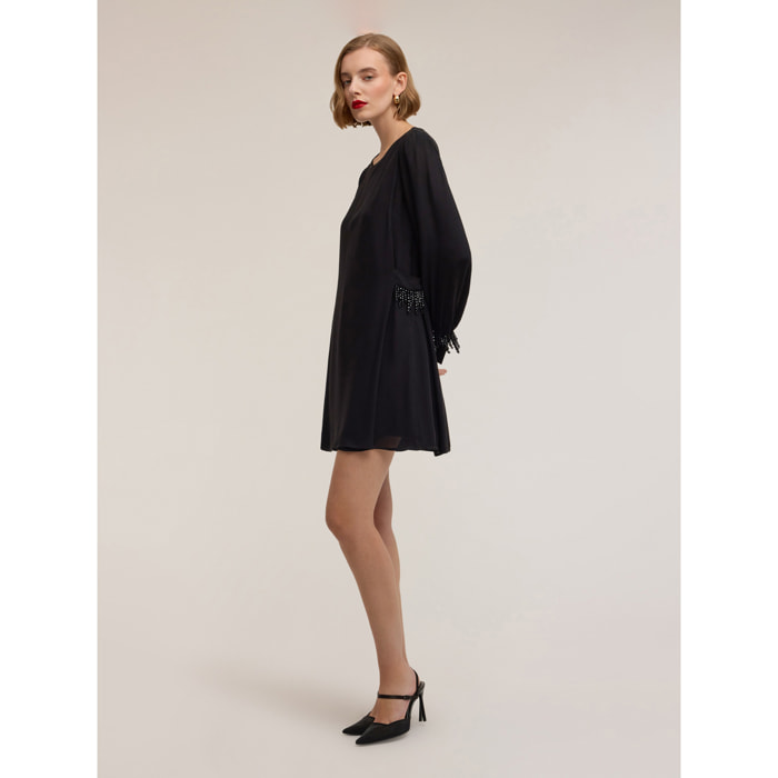 Motivi - Minidress in chiffon Smart Couture - Nero