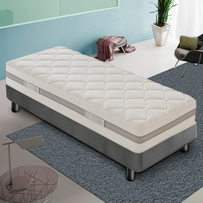 Materasso 90x190 Molle insacchettate e memory foam 9 Zone differenziate Altezza 22 cm