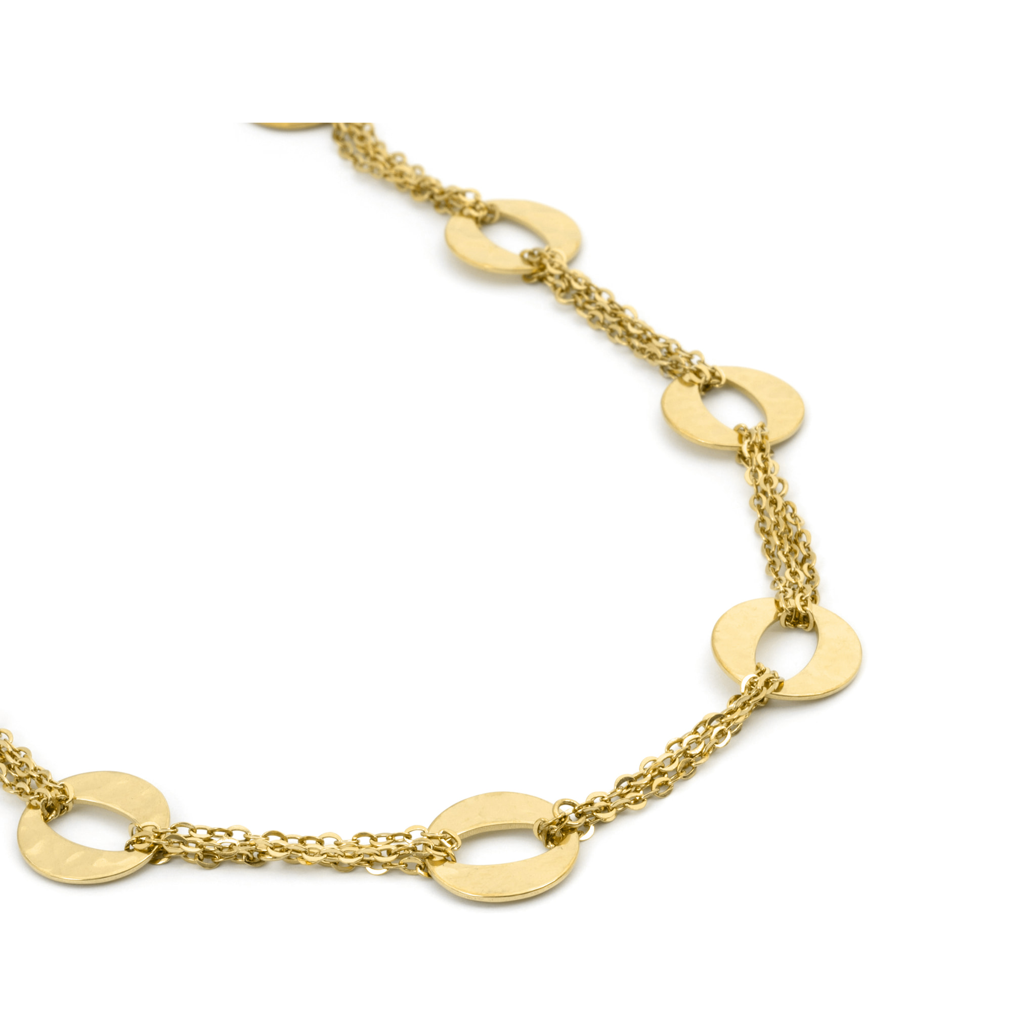 Collar acabado en oro amarillo de 18k