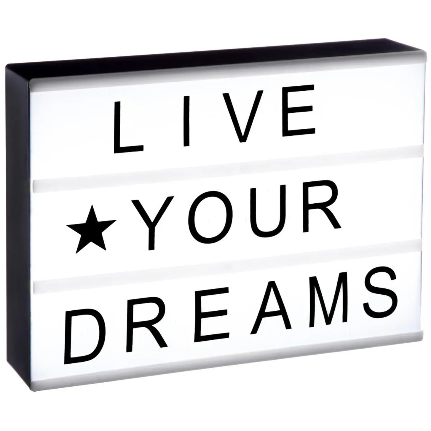 Boîte lumineuse à message Kira 30x22cm