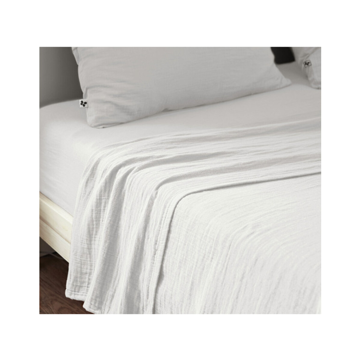 Drap housse 180x200 cm gaze de coton Bonnet 30 cm - GAIA