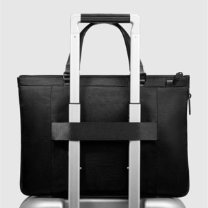 Piquadro Cartella da lavoro porta PC e porta iPad® in tessuto riciclato con protezione anti-frode RFID