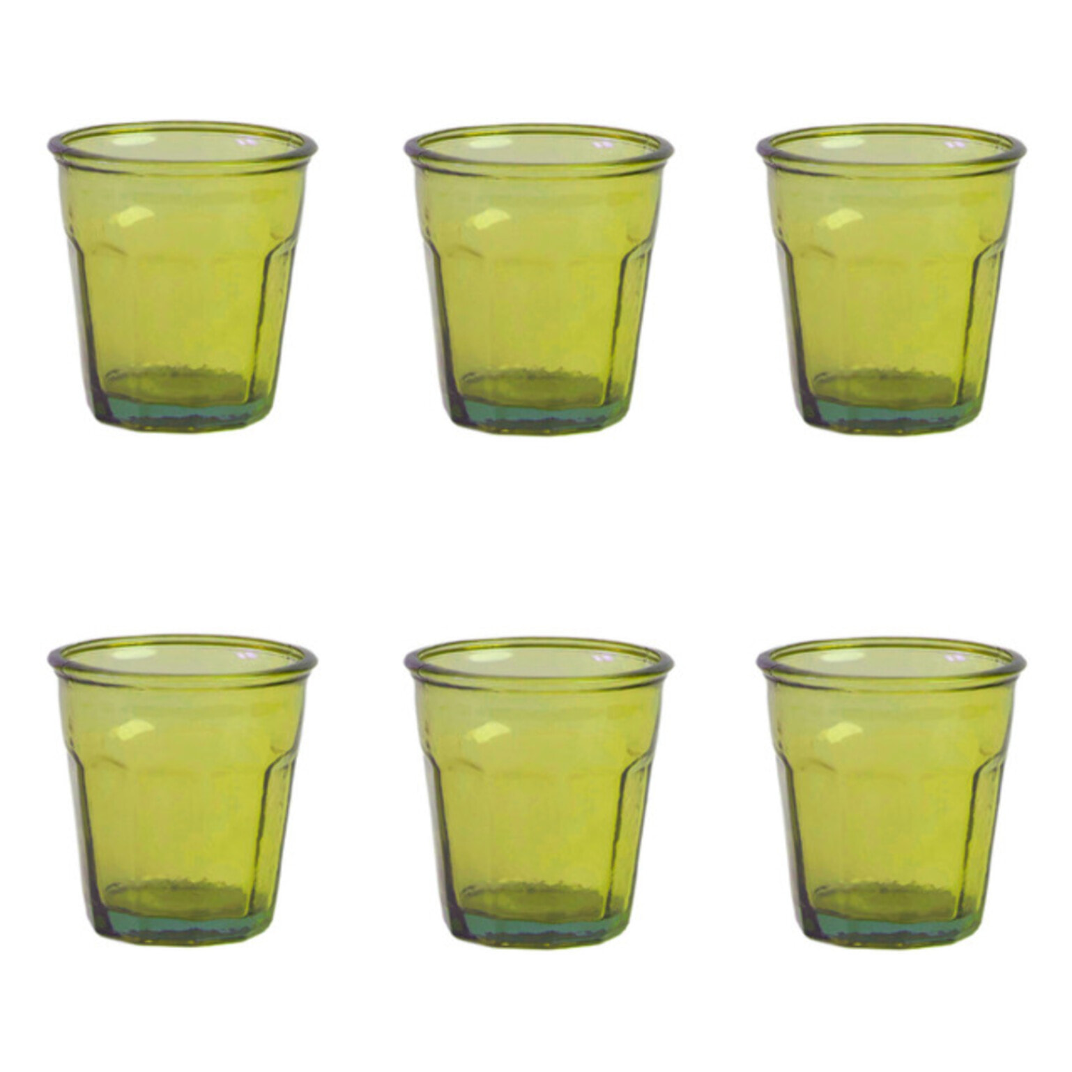 Set 6 bicchieri da acqua in vetro riciclato Lab 2.0