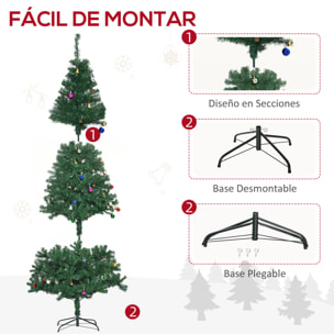 árbol de Navidad Artificial 210 cm Ignífugo con 1036 Ramas Adornos Decorativos