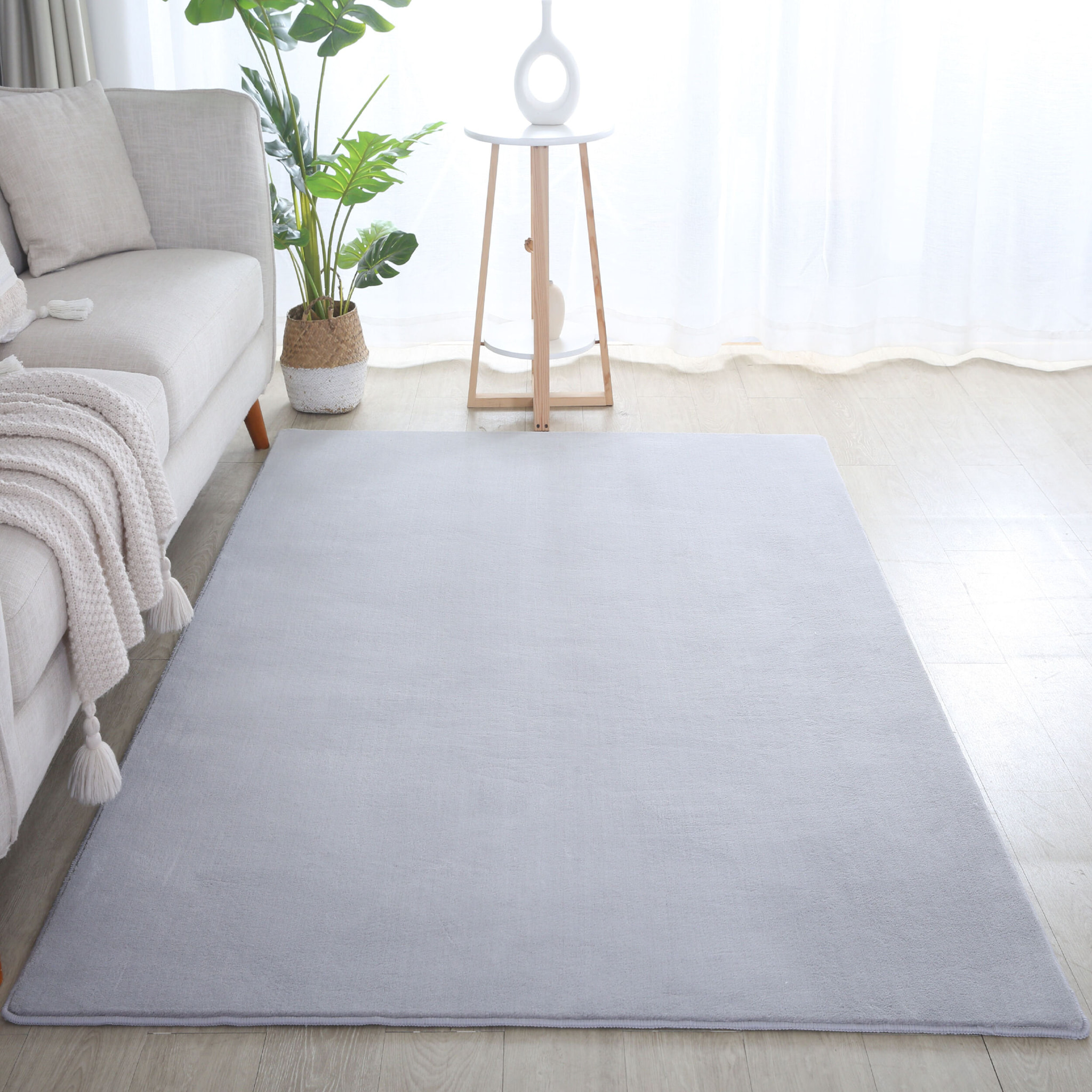 MOSCOU - Tapis uni Silver