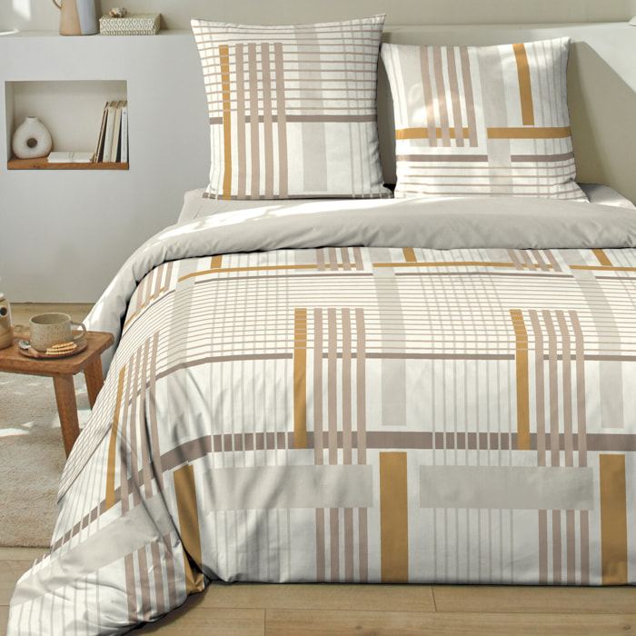 Parure housse de couette 3pcs 100% 100% coton 51 fils_eloi