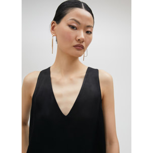 Top basic con spalline