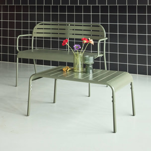 Table basse de jardin rectangulaire acier  AMÉLIA