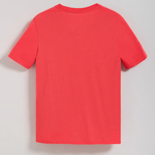 Camiseta Surfer loose fit coral con logo minimal engomado Polo Club