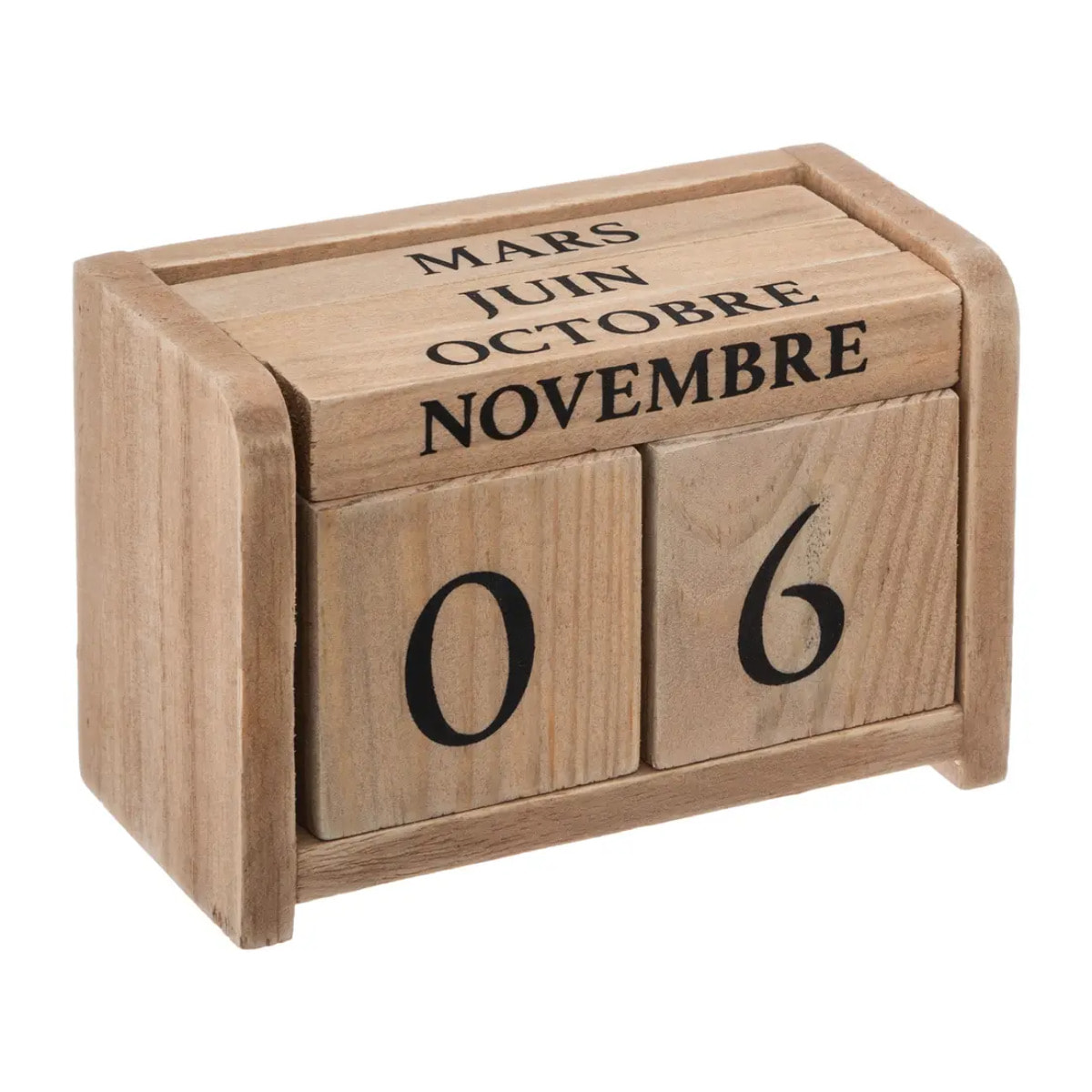 Calendrier colonial l.11cm bois