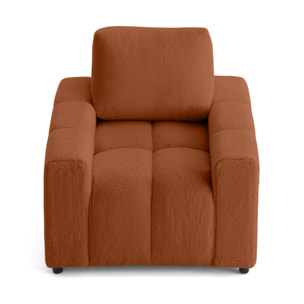 Crocus - fauteuil en fausse fourrure - Rouille