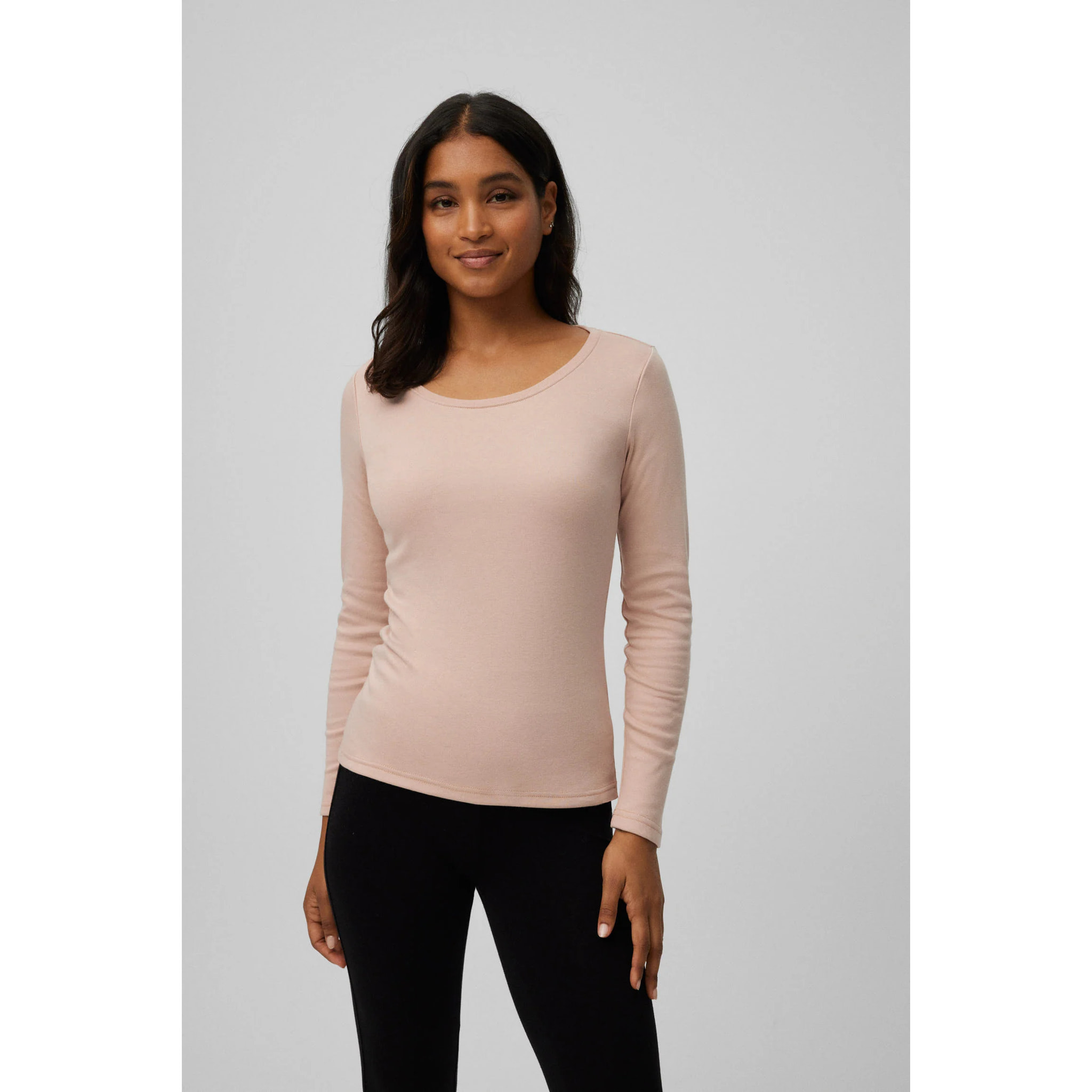 T-shirt da donna in caldo cotone con fodera in pile