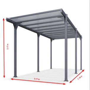 Carport camping car - Toit monopente - Hegoa 20
