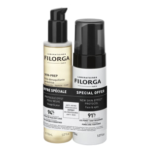 Skin-Prep - Duo Huile Démaquillante Perfectrice 150 ml + Mousse Nettoyante 150 ml