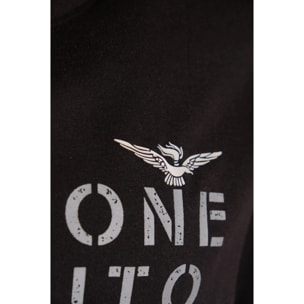T-shirt Esercito nera in cotone uomo