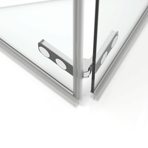 SK Porte de douche 100x196cm pliante anticalcaire avec profilé chrome brillant (SATSK100NIKA)