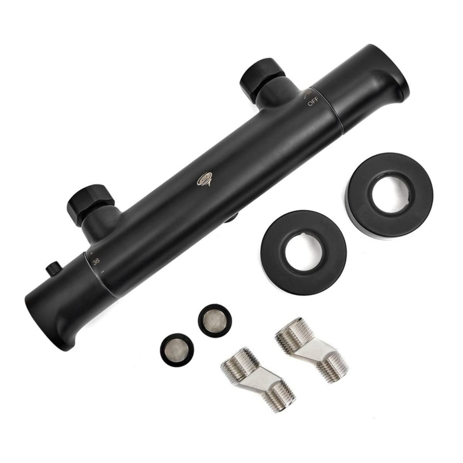 Mitigeur de douche Swiss Aqua Technologies Dark sans kit de douche 150 mm noir SATBSDA268C