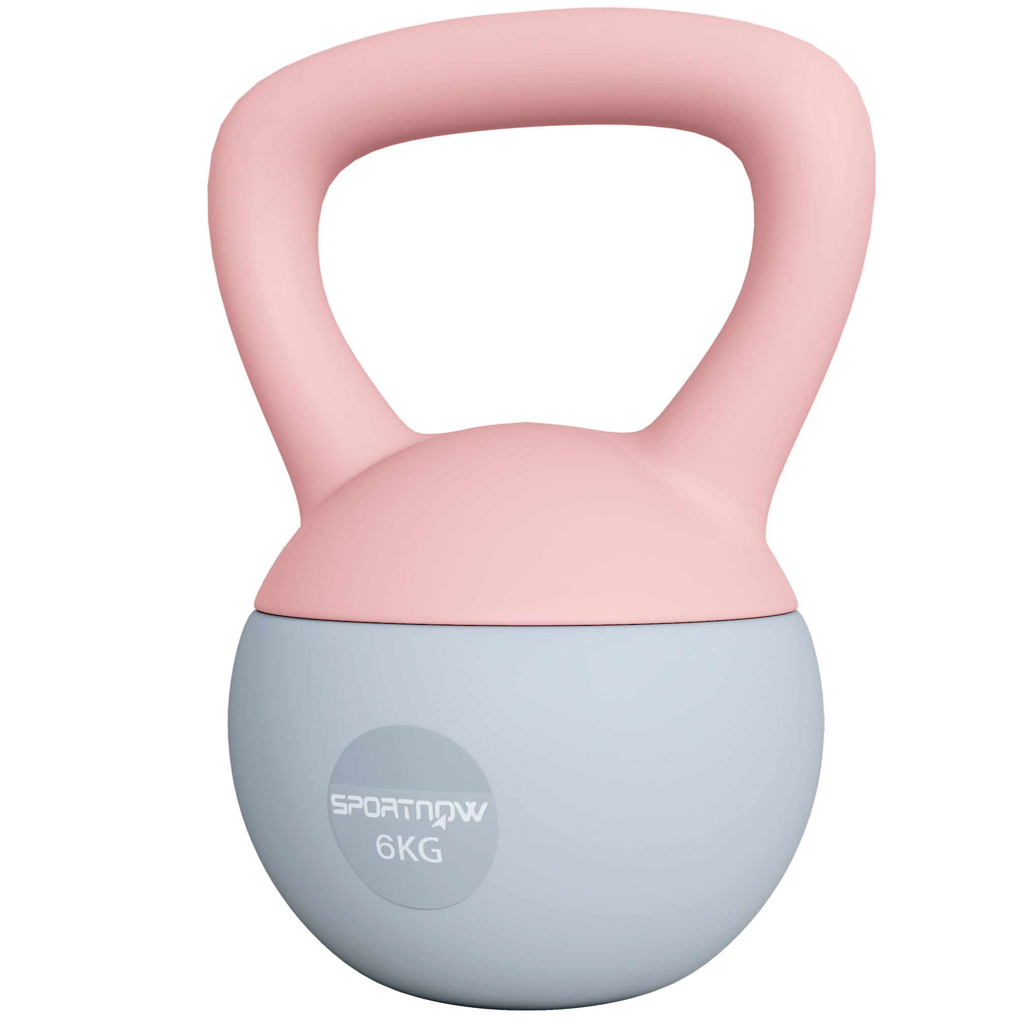 Kettlebell 6 Kg - prise ergonomique - entraînement musculaire & haltérophilie - PVC rose