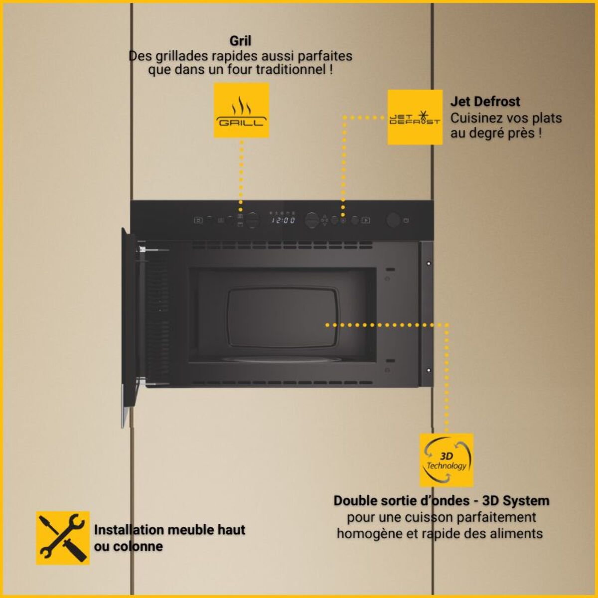 Micro ondes encastrable WHIRLPOOL WM22574BXF