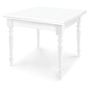 TAVOLO ARDENZA BIANCO ALLUNGABILE A LIBRO 100Ã—100 - 200Ã—100 CM