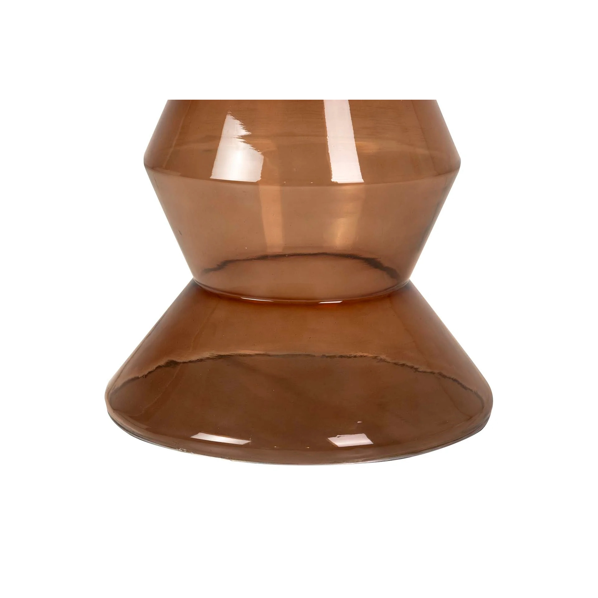 Mesa Cristal Marmol Marron Manit 50x50x50 Cm