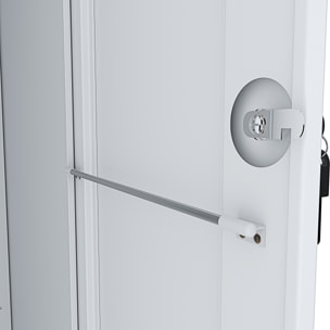 Armadietto Spogliatoio Armadio Sporco Pulito 2 Posti In Lamiera Di Acciaio Salvaspazio Con Chiave Ripiano Appendiabiti Ganci Porta Cartellino Grigio