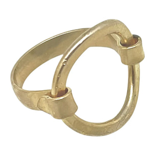 Anillo Unión en latón chapado dorado