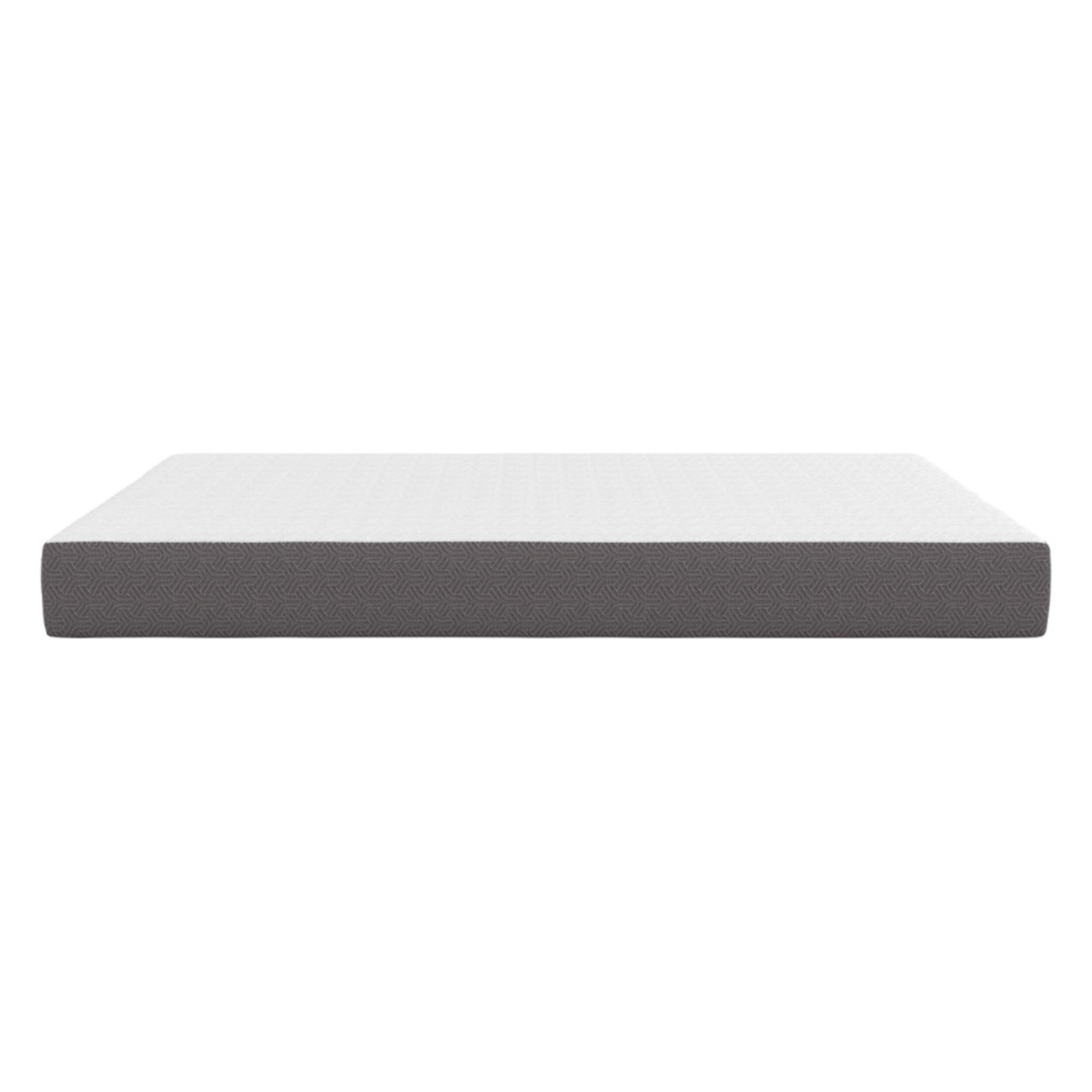 Matelas mémoire de forme - 140 cm - Dessus design blanc, coté design gris
