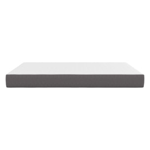 Matelas mémoire de forme - 140 cm - Dessus design blanc, coté design gris