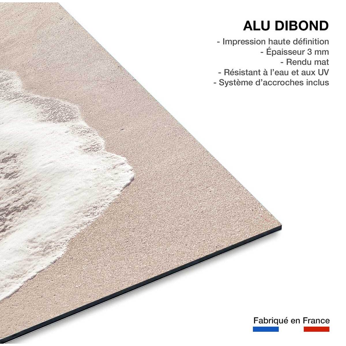 Tableau rivage rose Tableau alu Dibond