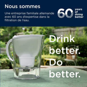Carafe filtrante BRITA Marella rouge + 1 cartouche Maxtra Pro