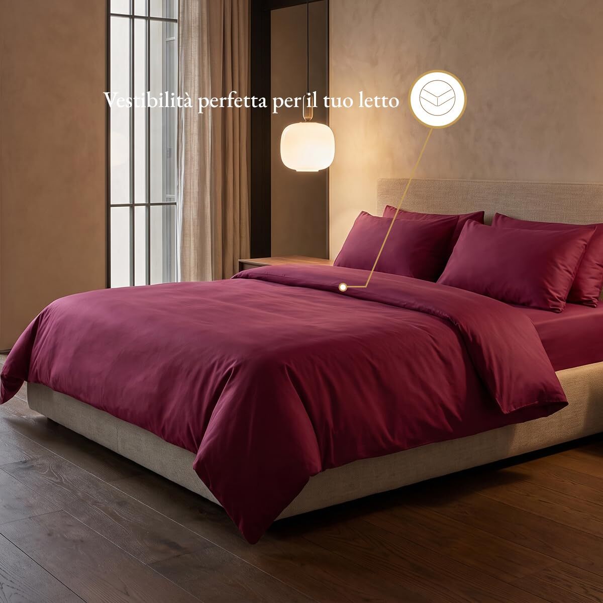 Parure copripiumino in cotone - Rosso